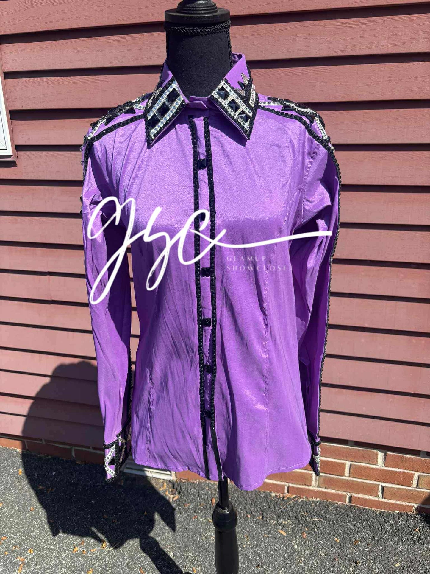 Purple Full Sleeve Taffeta Show Shirt