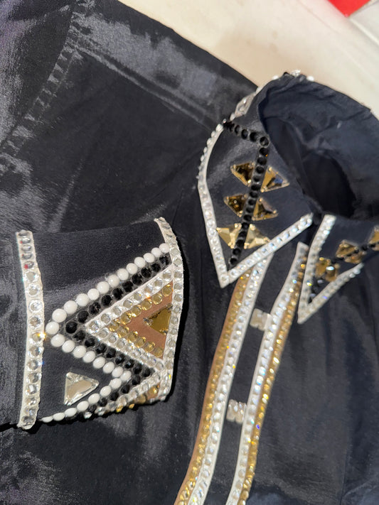 Black taffeta show shirt