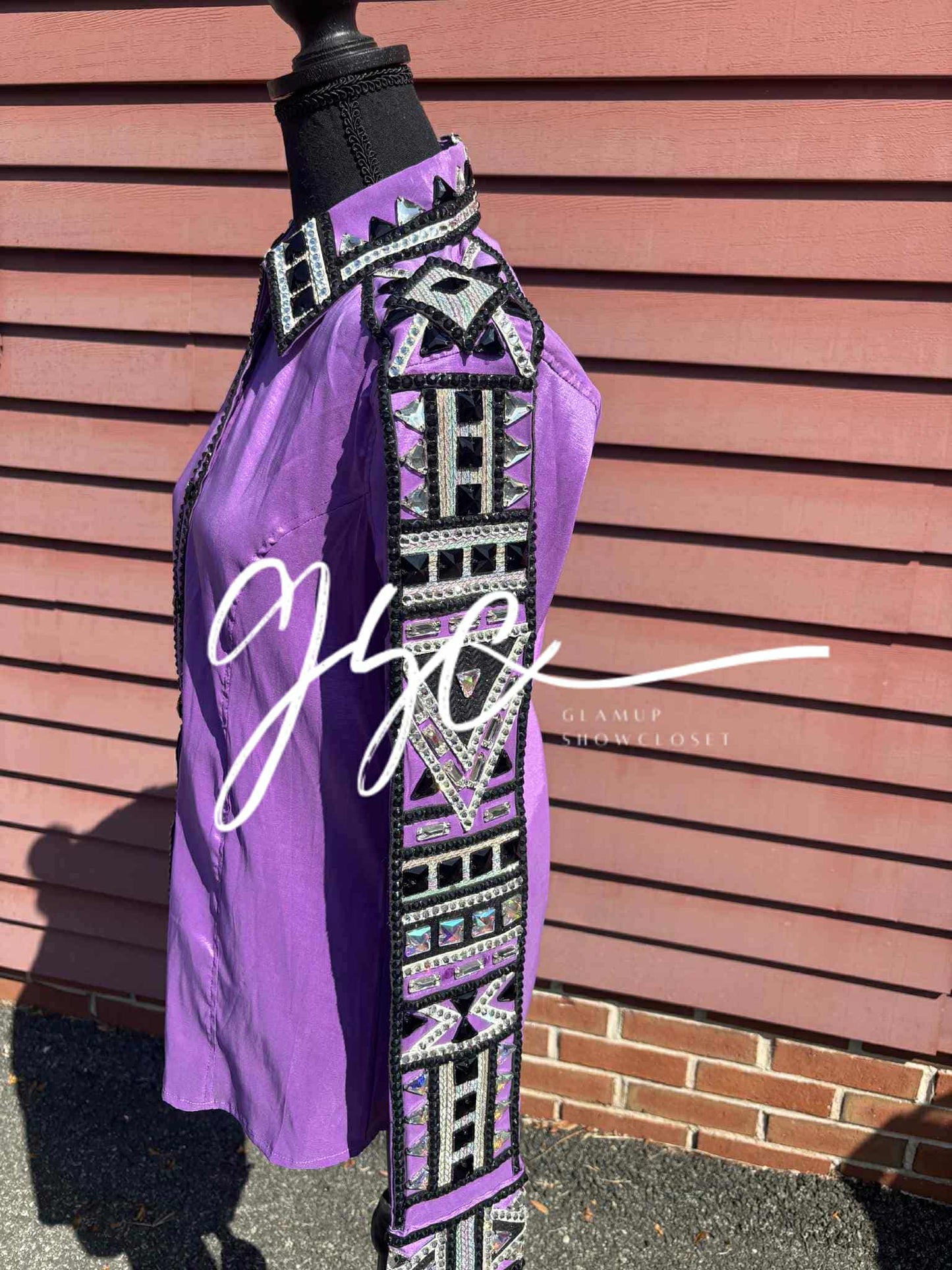 Purple Full Sleeve Taffeta Show Shirt