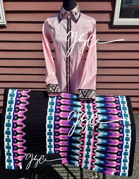 Light Pink All Day Shirt
NEW Glamup Showcloset Taffeta Show Shirt READY TO SHIP