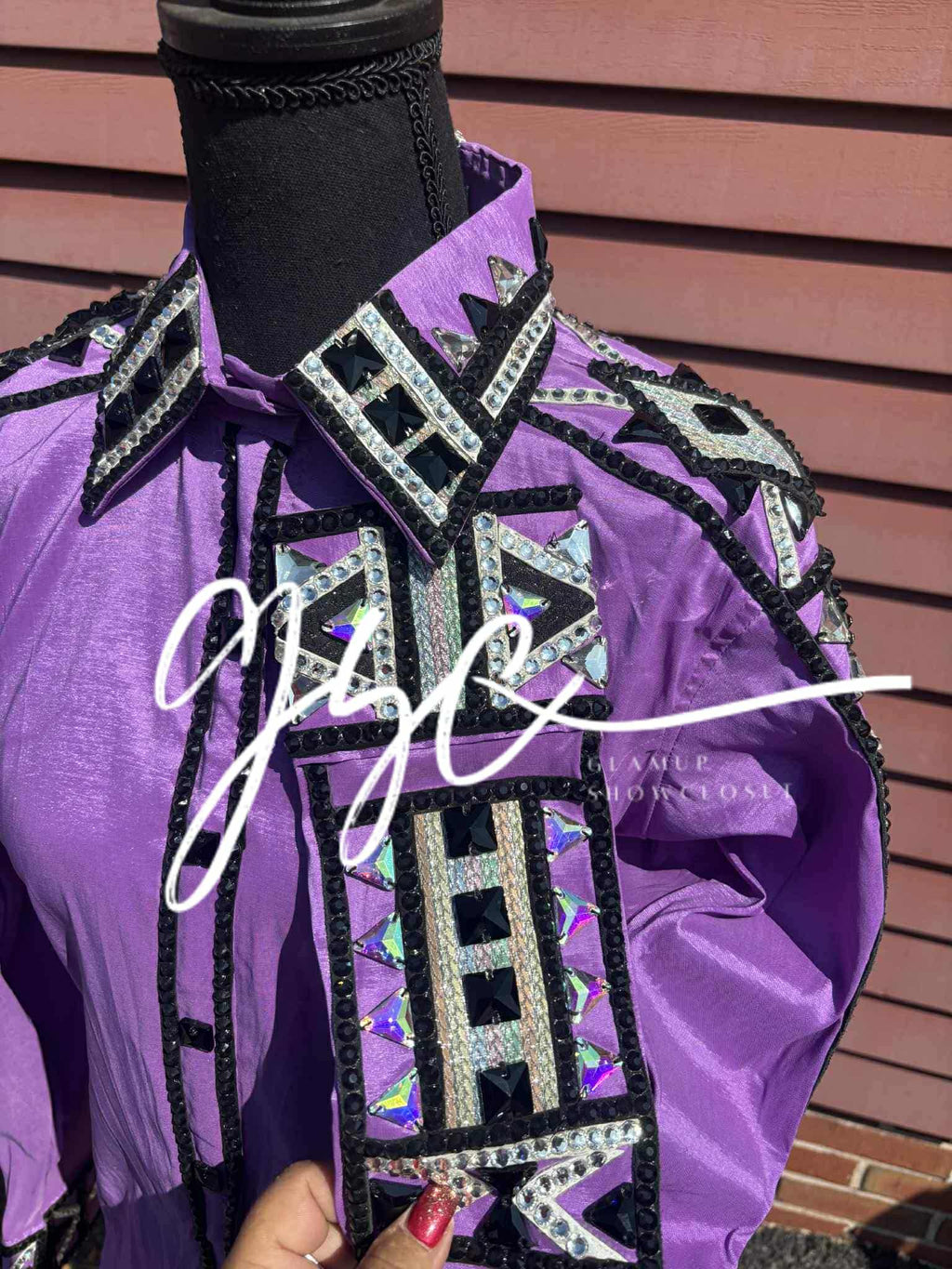 Purple Full Sleeve Taffeta Show Shirt