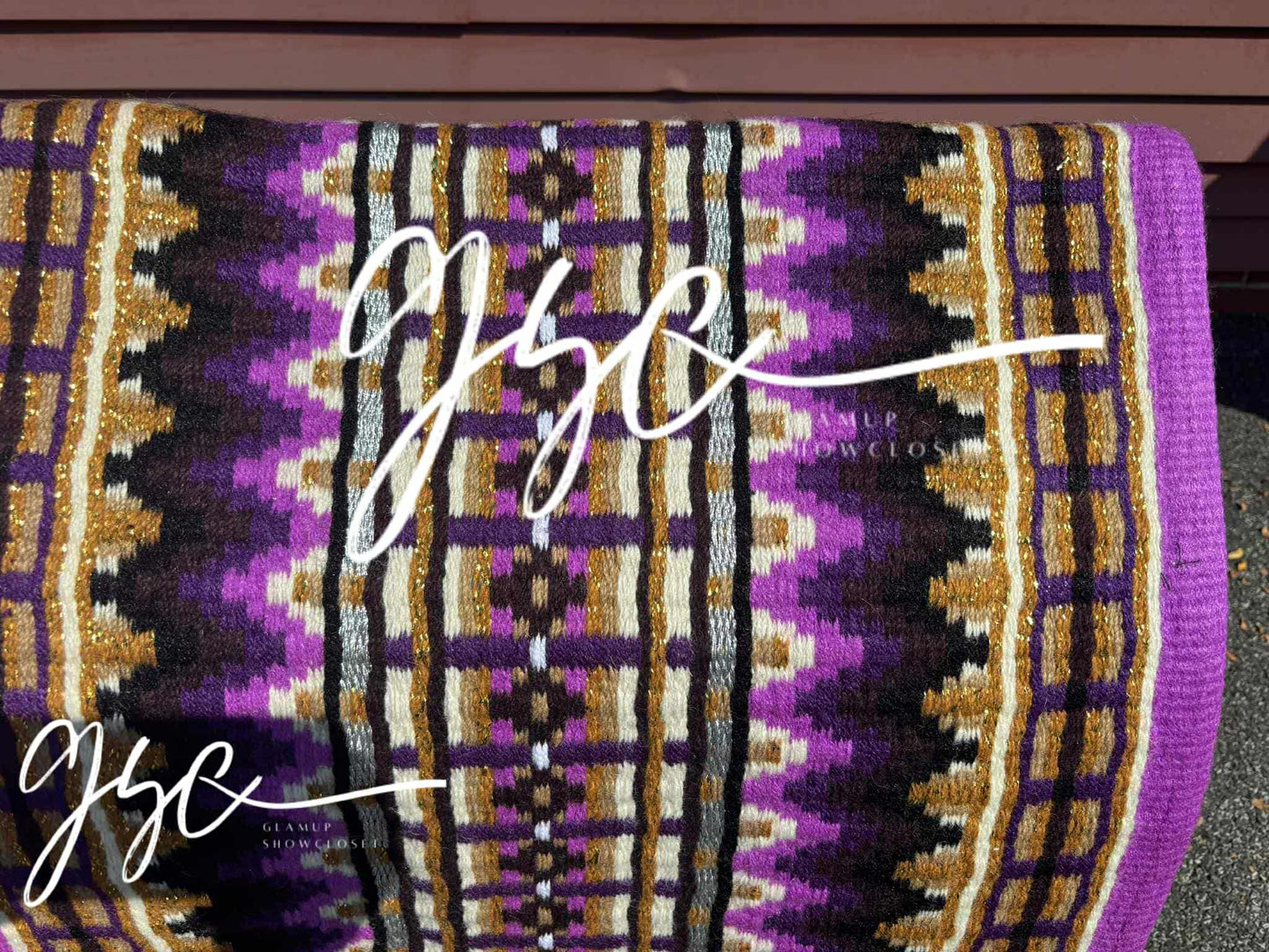 Purple Full Sleeve Taffeta Show Shirt READY TO SHIP Size Large 38" Bust